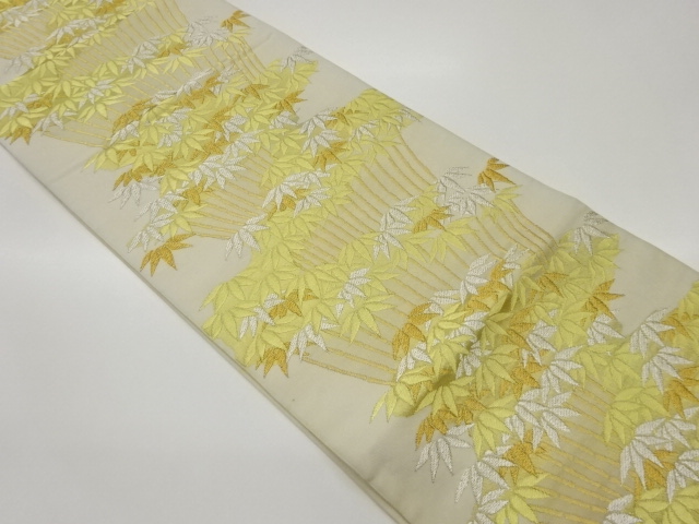 JAPANESE FUKURO OBI / WOVEN BAMBOO GRASS / KAWASHIMA SELKON